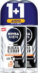 Nivea Men Black & White Invisible Ultimate Impact Anti-perspirant Αποσμητικό 48h σε Roll-On 2x50ml