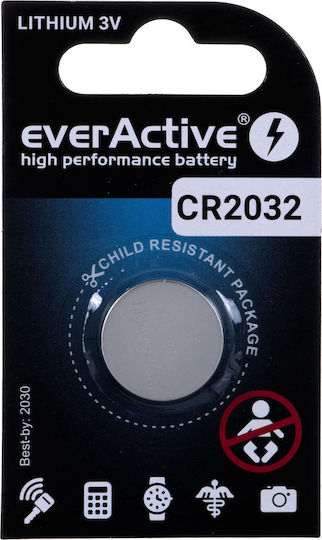 EverActive Batterie Lithium für Uhren CR2032 3V 1Stück