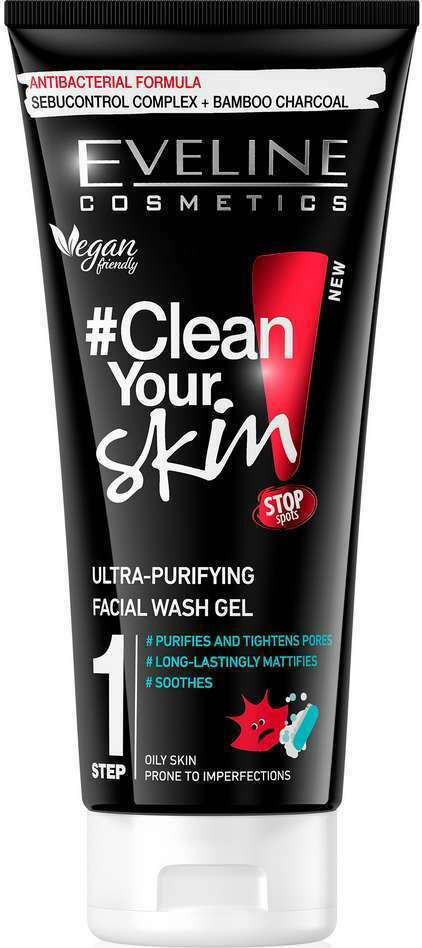Eveline Clean Your Skin Ultra Purifying Facial Wash Gel 200ml | Skroutz.gr