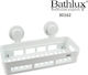 Bathlux 30162 Wandmontiert Schwamm-Halter Kunststoff mit Saugnapf Weiß