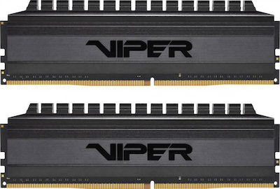 Patriot Viper 4 Blackout 32GB DDR4 RAM cu 2 module (2x16GB) și Viteză 3200 pentru Desktop