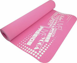 Lifefit Exercise Mat Yoga Pink 183x61x0.4cm Lifefit Exercise Mat Yoga Pink 183x61x0.4cm