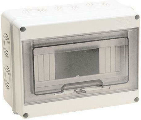 Eurolamp Wall mounted Waterproof 8-Elements Fuse Box with 1 Row W200xH160xD90mm