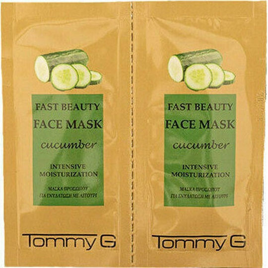 TommyG Fast Beauty Μάσκα Ομορφιάς Προσώπου για Ενυδάτωση 2 τμχ x 8ml