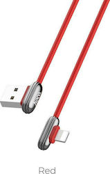 Hoco U60 Soul secret Angle (90°) / Regular USB-A to Lightning Cable Red 1.2m (05402)