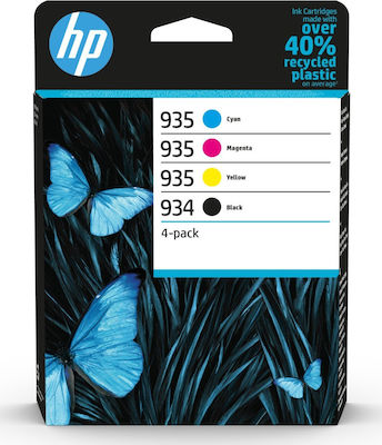 HP 934/935 Pachet de 4 cartușe de cerneală pentru imprimante InkJet Galben / Cyan / Magenta / Negru (6ZC72AE)