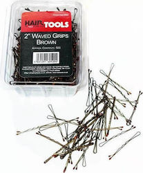 Hair Tools 2" Waved Grips Brown - 500 pcs (60520)