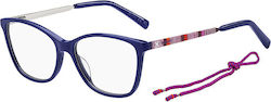 Missoni Plastic Eyeglass Frame Navy Blue MMI 0032 PJP