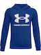 Fleece Kids Sweatshirt with Hood and Pockets Blue Rival