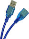 Ancus USB 2.0 Cable USB-A male - USB-A female Μπλε 3m ()