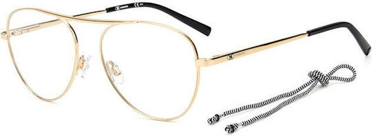 Missoni Metal Eyeglass Frame Gold MMI 0023 J5G