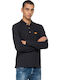 Replay Men's Long Sleeve Blouse Polo Gray