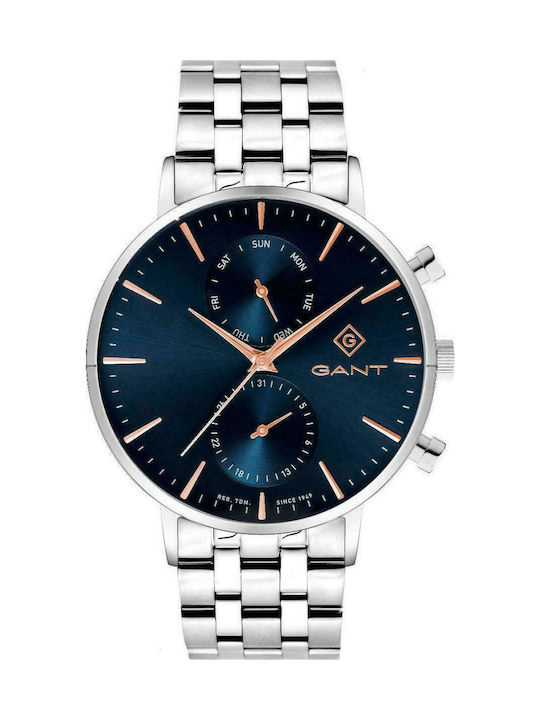 Gant Park Hill Day-Date II Watch Chronograph Battery with Silver Metal Bracelet