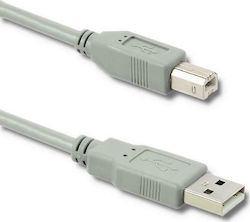 Qoltec 50394 USB 2.0 USB-A мъжки към USB-B мъжки Сив 0.5м