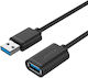 Unitek USB 3.1 Cable USB-A male - USB-A female Μαύρο 1.5m (Y-C458GBK)