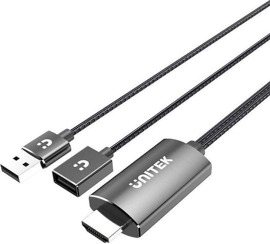 Unitek Converter HDMI male to USB-A female Gray 1pcs M1104A
