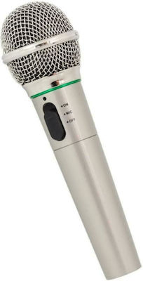 Microfon Wireless Dinamic AG100B Mână Vocal în Culoare Silver