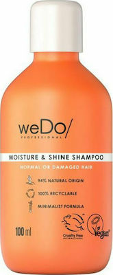 Wedo Moisture & Shine Σαμπουάν Ενυδάτωσης για Ταλαιπωρημένα Μαλλιά 100ml