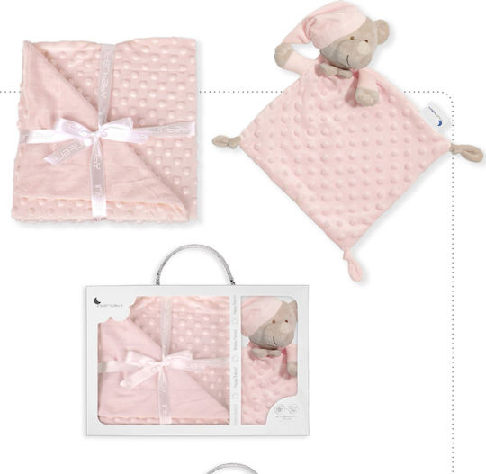 Interbaby Κουβέρτα Αγκαλιάς & Λίκνου Αρκουδάκι 80x110εκ. 2τμχ