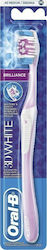 Oral-B 3D White Brilliance 40 Manual Toothbrush Medium Pink 1pcs