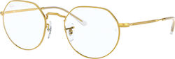 Ray Ban Jack Metal Eyeglass Frame Gold RB6465 3086