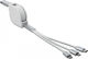 DeLock Ausziehbar USB zu Blitzschlag / Typ-C,TC-TC / Micro-USB Kabel Weiß 0.98m (85850)