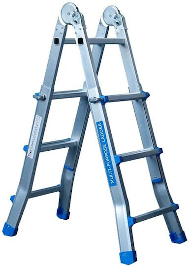 Inox Kiss Multipurpose Ladder 4x4 with Maximum Height 3.98m