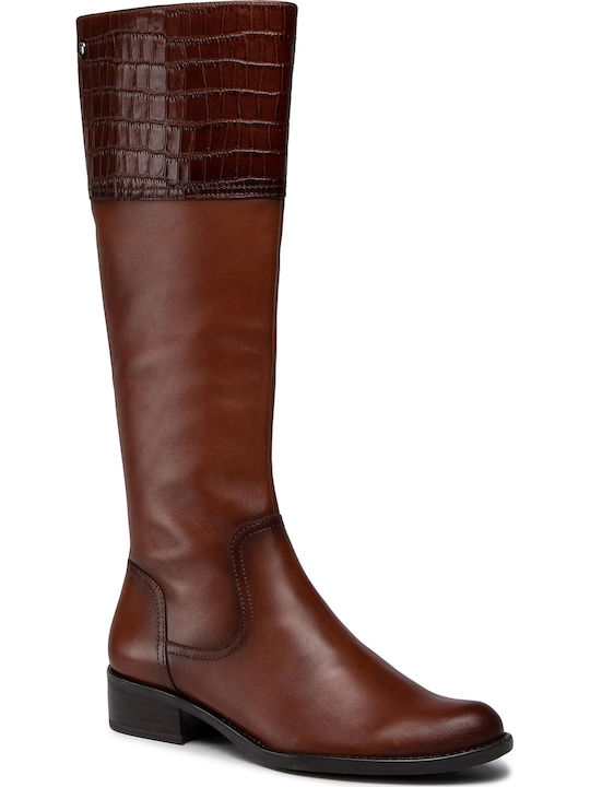 Leder Damenstiefel Tabac Braun