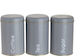 Click Set of 3pcs Jars for Coffee / Sugar / Tea with Lid Metallic Gray 10x10x16cm