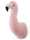 Childhome Cap de Animal Decorativ pentru Copii Animale Roz din Țesătură Flamingo 25x15x39εκ.