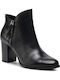 Caprice Leather Women's Ankle Boots Black