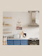 Vilde Wandmontage Holz Regal 28x9x50cm Braun