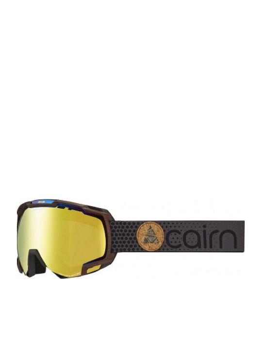 Cairn Mercury SPX3I Μάσκα Σκι & Snowboard Ενηλίκων Μαύρη με Φακό σε Μαύρο Χρώμα