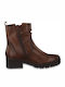 Jana Leather Women's Ankle Boots Tabac Brown