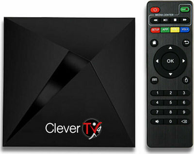 Clever TV Box CleverTV4 4K UHD cu WiFi USB 3.0 4GB RAM și 32GB Spațiu de stocare cu Sistem de operare Android 9.0