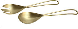 InTheBox Metallic Serving Utensil Set Gold 018937 2pcs