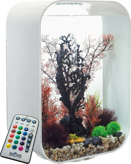 Oase BiOrb Life 60 MCR Ενυδρείο Ψαριών Χωρητικότητας 60lt με Φωτισμό, Φίλτρο, 42x28x62εκ. Λευκό