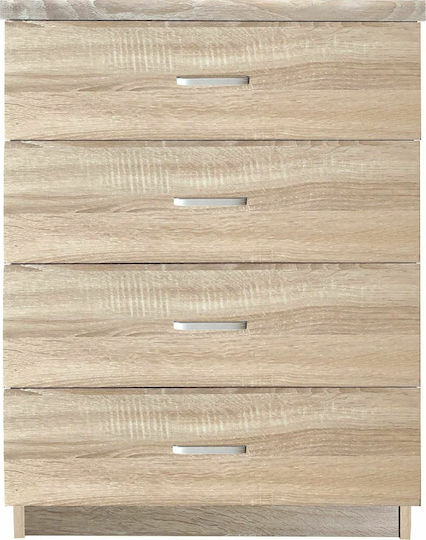 Дървен Гардероб За Спалня Drawer С 4 Чекмеджета Сонома 60x40x80см Е7396,2