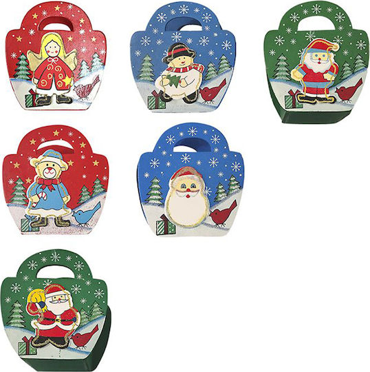 XMASfest Christmas Wooden Figure Basket Height 11cm (Μiscellaneous Designs)