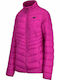 Women's Short Puffer Jacket for Winter Fuchsia