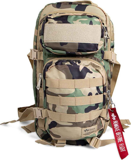 Alpha Industries Tactical Στρατιωτικό Σακίδιο Πλάτης από Πολυεστέρα Woodland 10.5lt