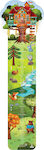 Svoora Wooden Kids Growth Height Chart with Design Animals Treehouse Green 150cm