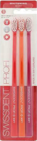 Swissdent Whitening Profi Οδοντόβουρτσα Soft Red, Orange & Pink 3τμχ