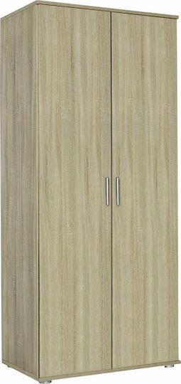 Wilson 2D Δίφυλλη Ντουλάπα Φυσικό 60x45x180cm