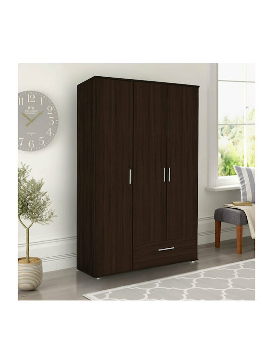 Triple Door Wardrobe Wilson 3DS Wenge 90x45x180cm