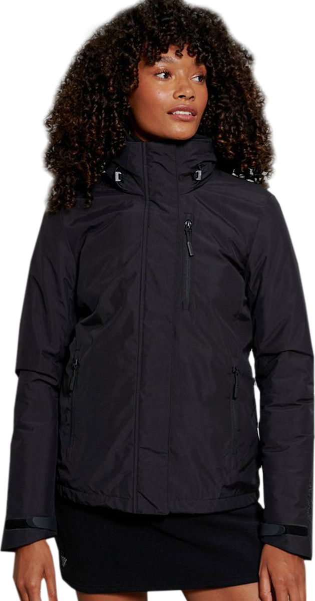 Superdry Hurricane Women's Short Lifestyle Jacket for Winter Black