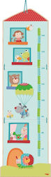 Haba Wooden Kids Growth Height Chart with Design Animals Happy Animals Light Blue 140cm