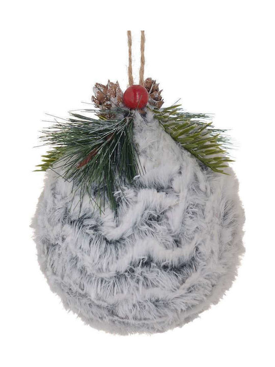 Hanging Ball Ornament Ornament Plastic Gray 10x10cm Set 4pcs