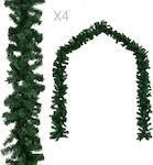 vidaXL 4τμχ. Christmas Garland Green 270x4cm 4pcs