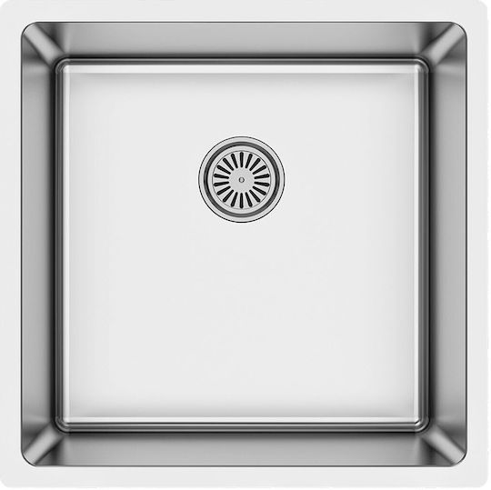 Excel Victoria 720MAS354 Unterbau Spüle Inox Satiniert B44xT44cm Silber